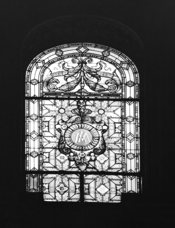 monogramma mariano (vetrata) by Moroni Antonio (attribuito) (seconda met&agrave;